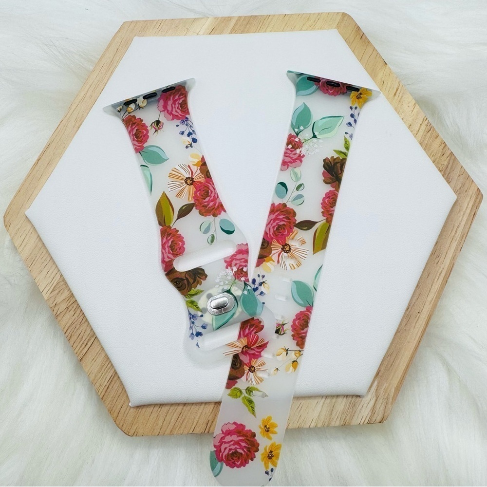 Floral Design Apple Watch Bands  42mm 44mm 45mm 49mm